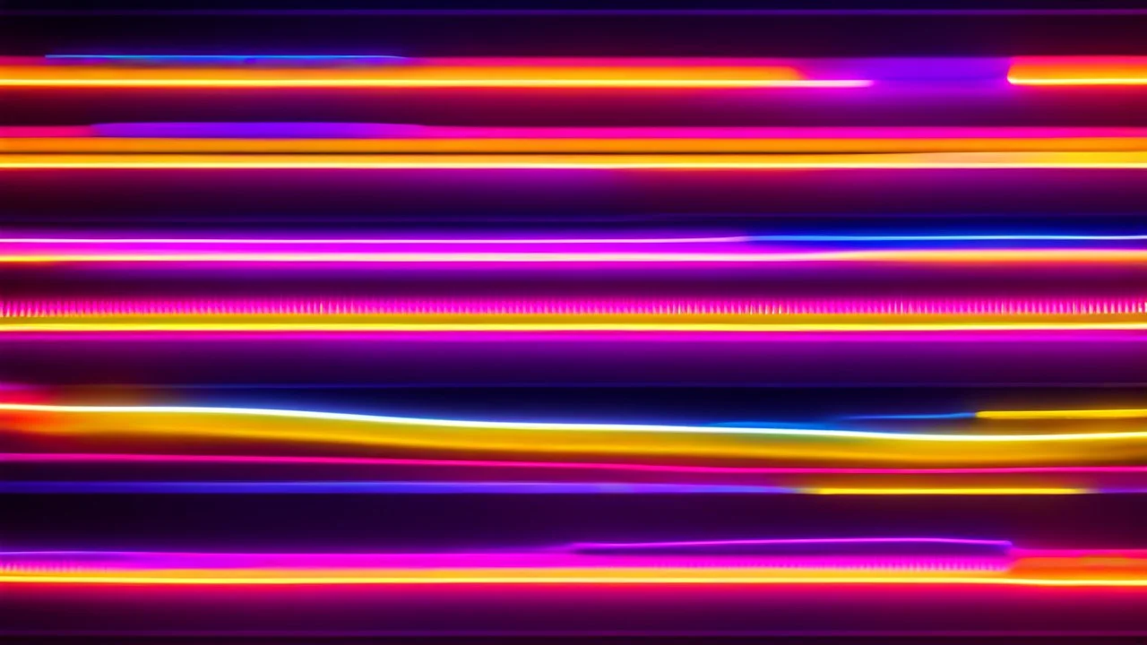 Red Orange Yellow Blue Purple Thick Neon Stips With Glowing Light Streaks