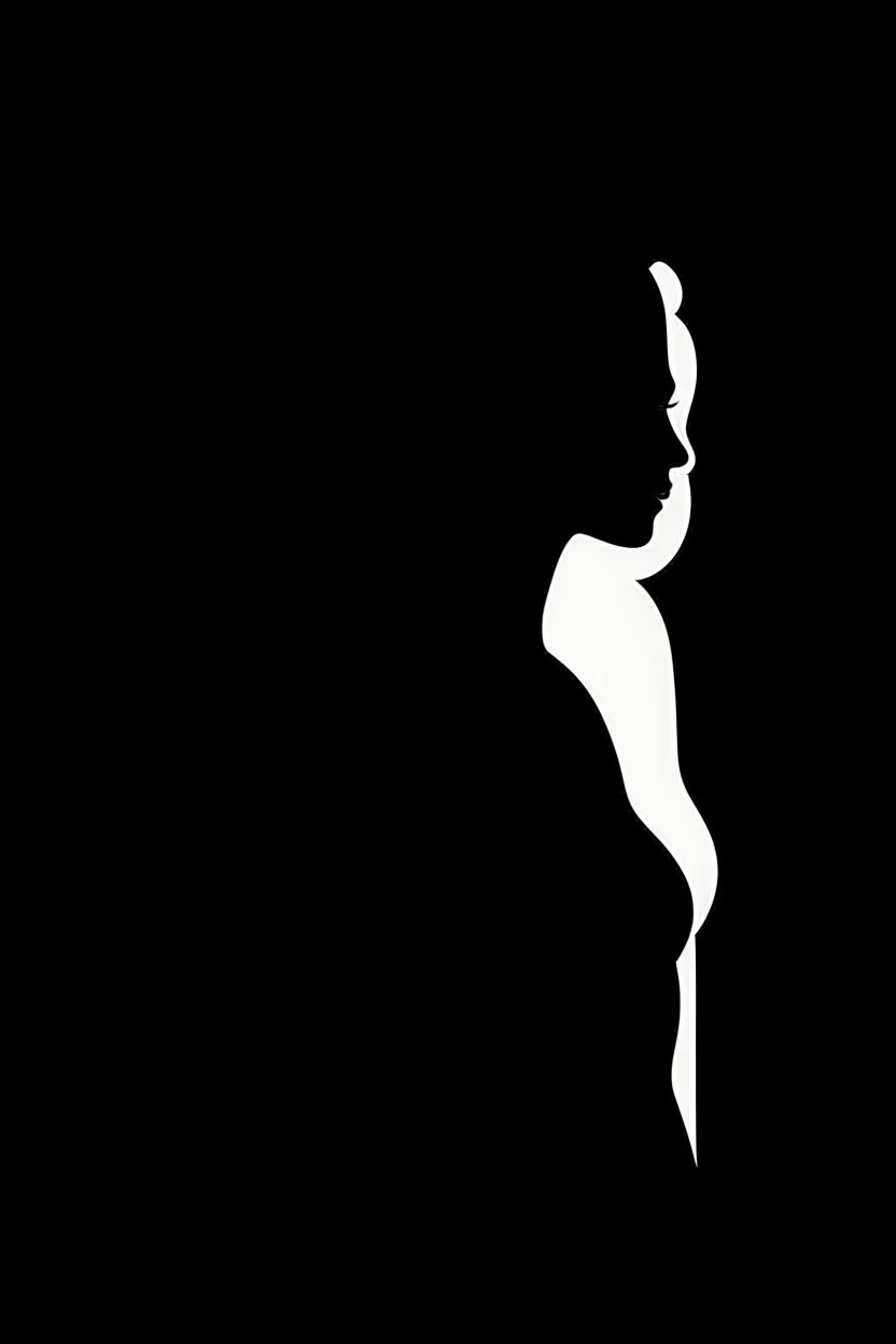 sensual silhouette of female body