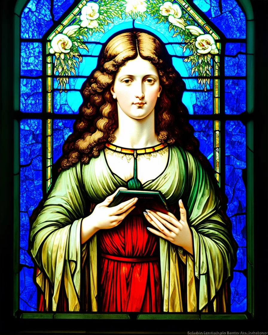 woman. stained glass