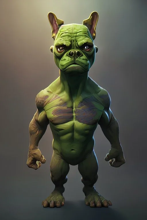 alien french bulldog musculature hulk body HD strong french bulldog hulk marvels Warcraft