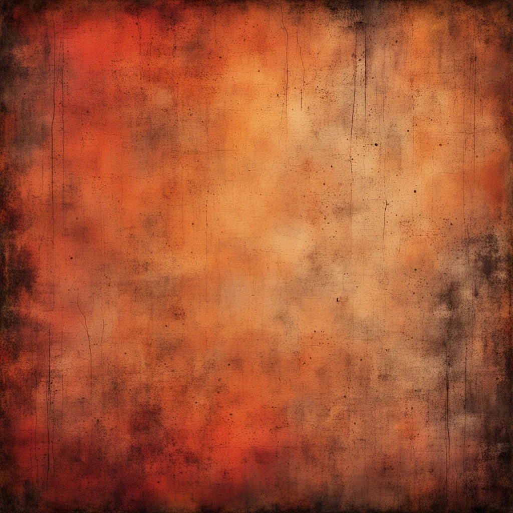 Hyper Realistic orange & red multicolor grungy rustic texture with vignette effect