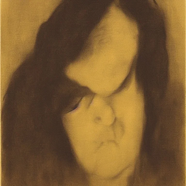 portrait of a depressed woman by almeida junior, grainy