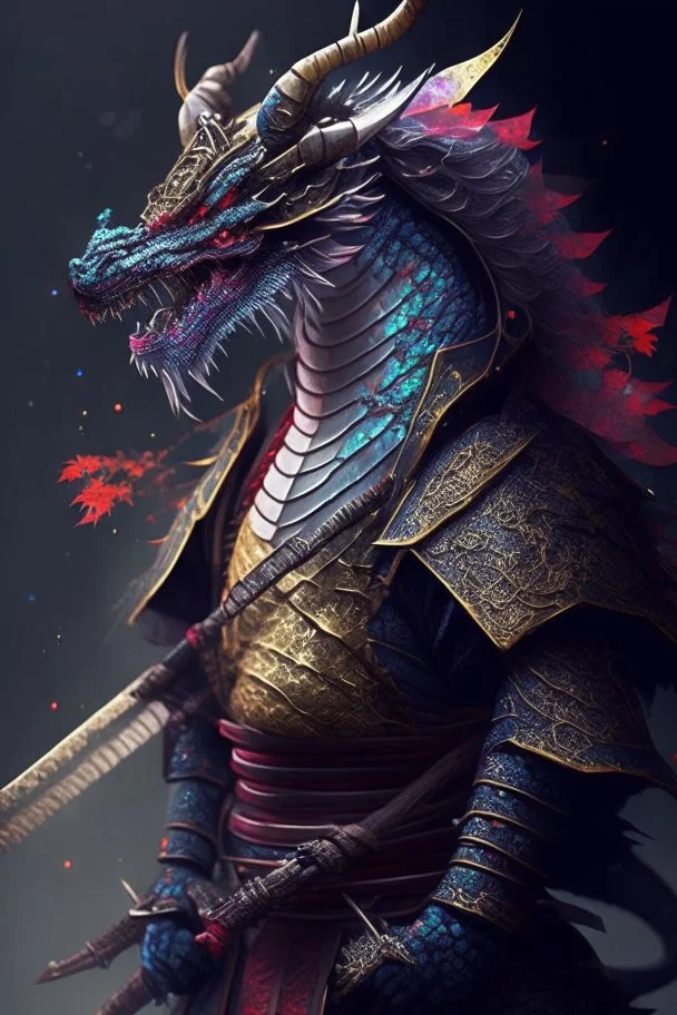 Magical dragon based off a samurai