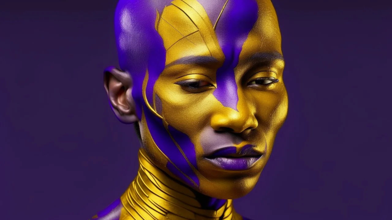 A Purple Gold Human