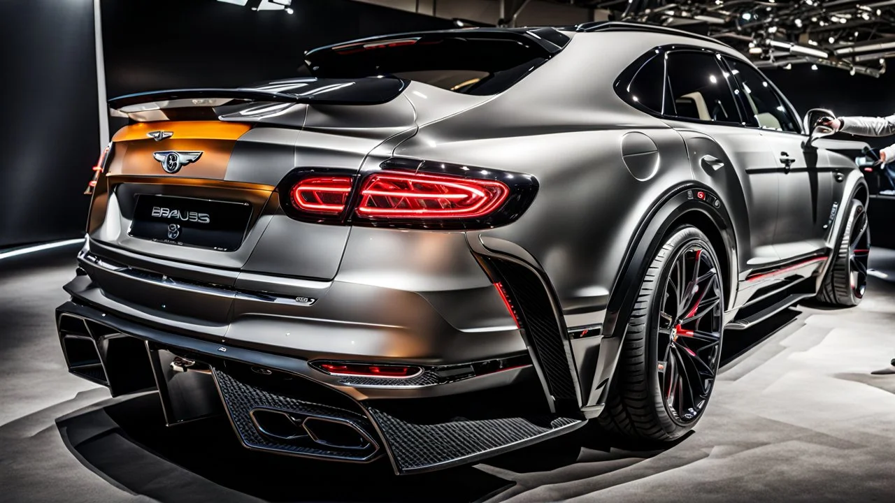 bentley bentayga BRABUS ROCKET bodykit, rear view, desktop wallpaper, 4K, Cinematic