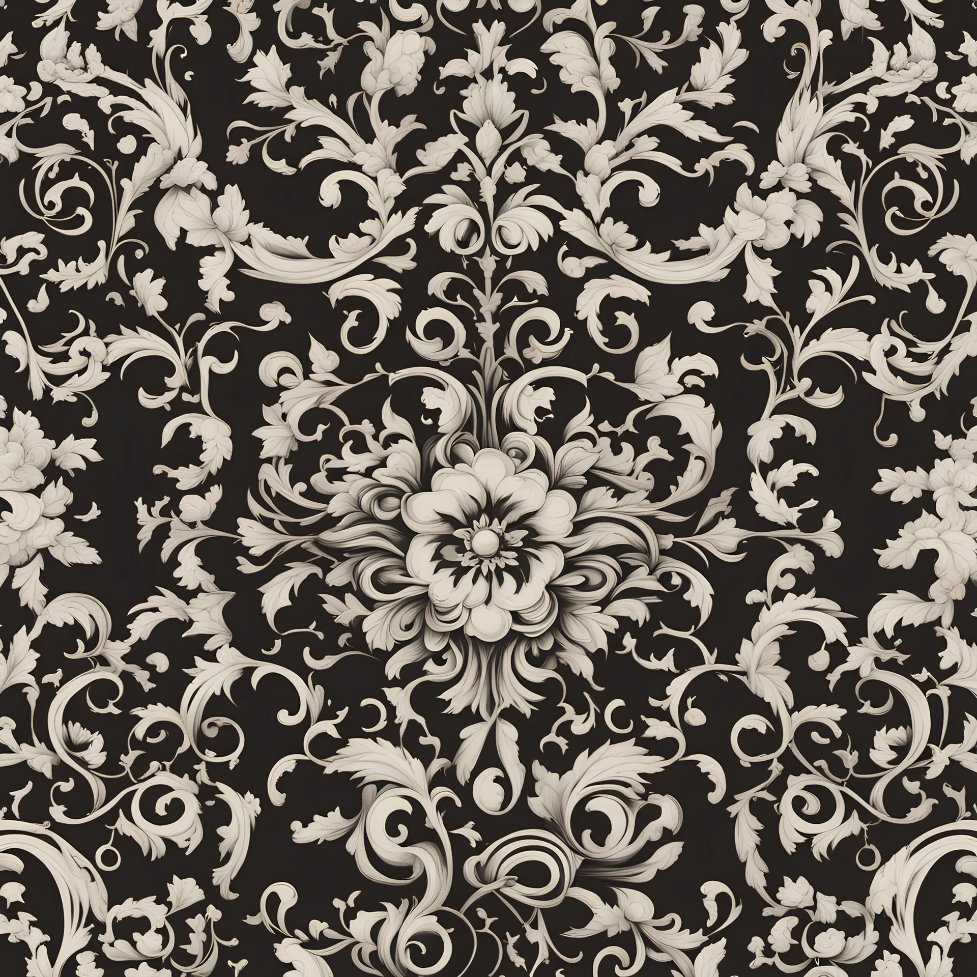 Create a black colour scroll pattern