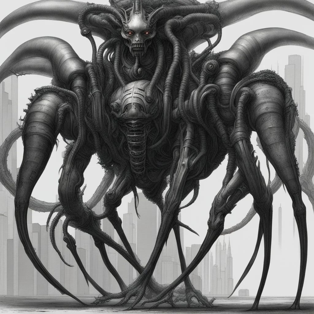 iomechanicals are a type of creature designed by the Swiss artist HR Giger, known for their fusion of organic and mechanical elements. These nightmarish beings have appeared in various media, including anime and manga adaptations. One notable example is the anime film "GANTZ:O," which features biomechanical creatures that the characters must battle in a deadly game. The film's design draws heavily from Giger's iconic style, creating a dark and surreal atmosphere. In the world of manga, the ser