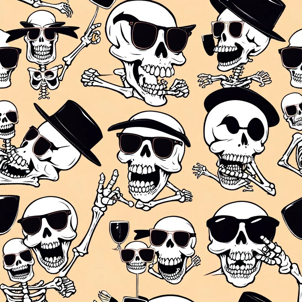 skeleton whit sunglasses emotes sheet