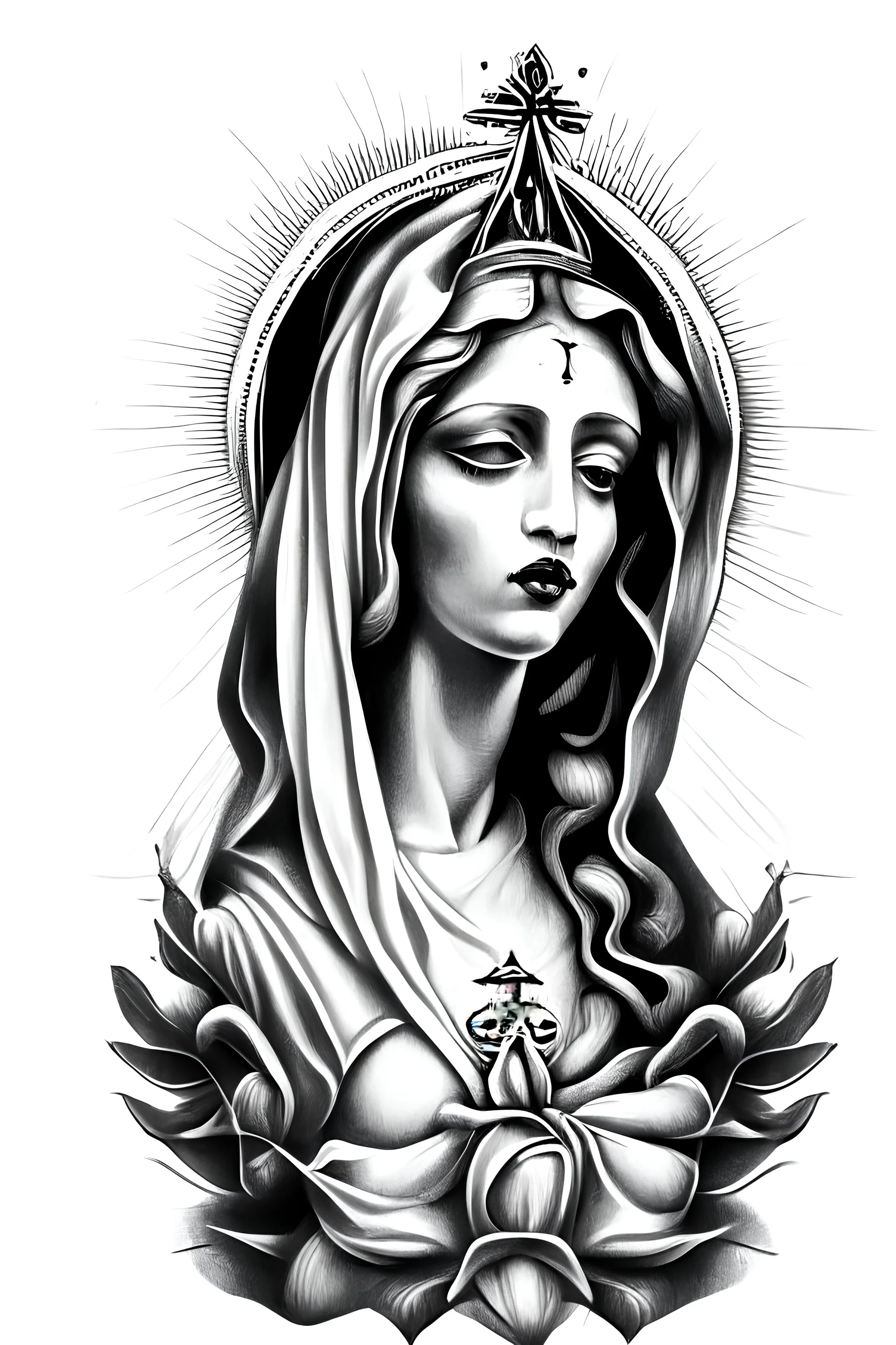 75 Inspiring Virgin Mary Tattoos Ideas & Meaning - Tattoo Me Now | Virgin mary  tattoo, Mary tattoo, Mother mary tattoos