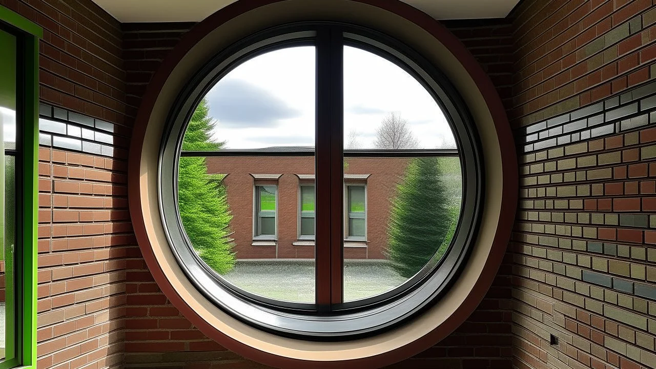 Square windows in round walls