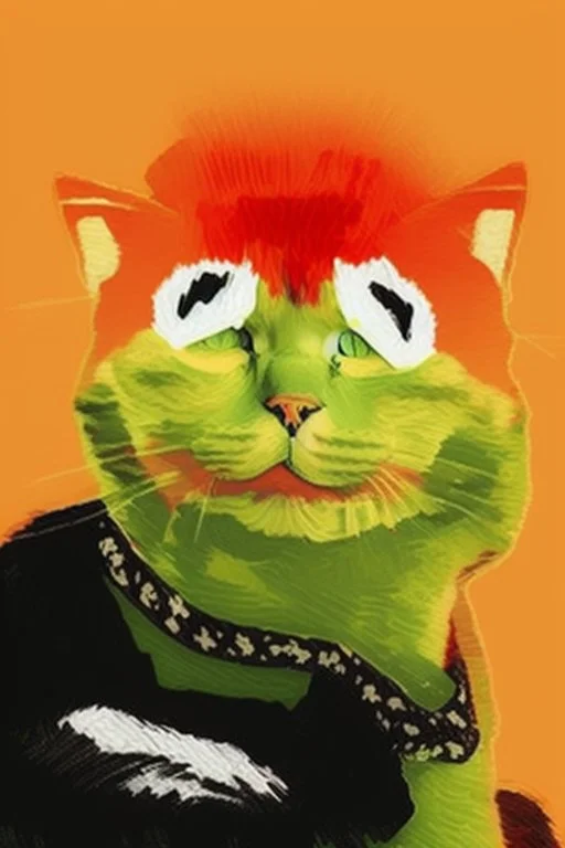 Portrait d'un chat par Van Gogh