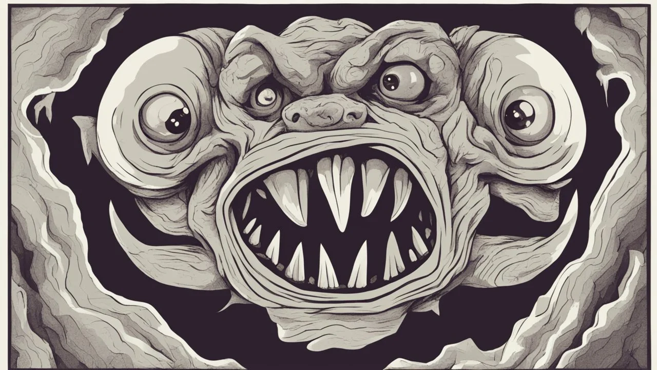 وحش مشوش مخيف