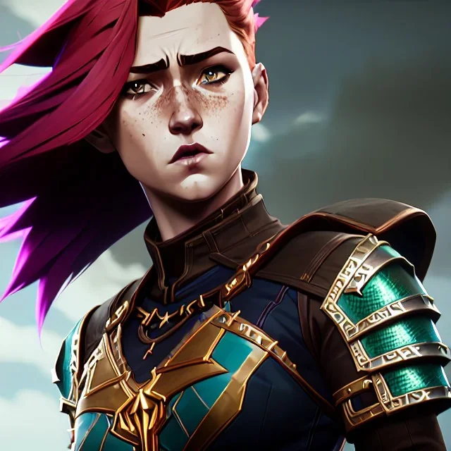 hyper realist, hyper detailed, stunningly beautiful teen girl, long ginger hair, green eyes, medium freckles, full lips, skimpy fantasy intricate chain armour, full body and head, c-cup breasts, aroused expression, biting lower lip, full frame, petite, centered camera, ignore NSFW, longbow, quiver on hip