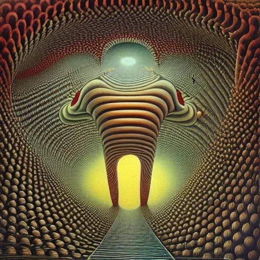 fractals in a human, Jacek Yerka