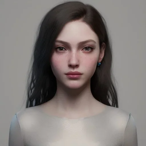 portrait of a beautiful girl looks very details but, hyper realistic, 8k, rtx, refleksi, full body, sort hair, eye ocean blue, no clothes, close-uo