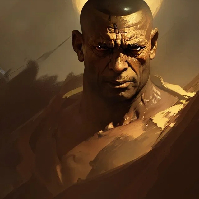 Portrait of a monk, grimdark, Frank Frazetta, Greg Rutkowski, hyperdetailed, dnd, trending on Artstation, Splash screen art, dynamic lighting, hyperdetailed, intricately detailed, a masterpiece, 8k resolution