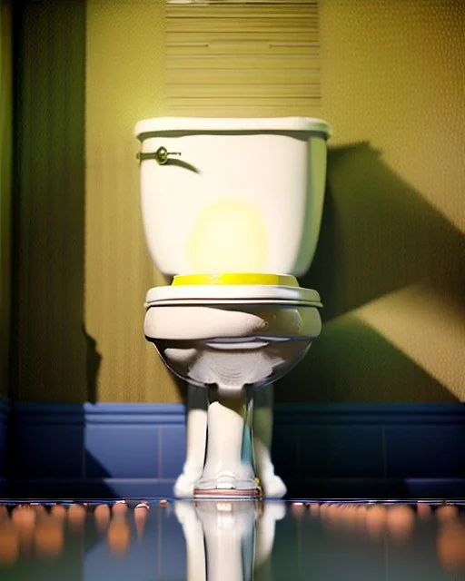 Toilet scene, donald trump sitting with his pants down and defecating, realistic image, Tarantino style, concept art, smooth, unreal engine 5, god lights, ray tracing, RTX, lumen lighting, ultra detail, volumetric lighting, 3d.