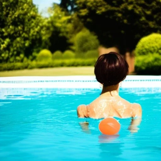 Woman in a pool