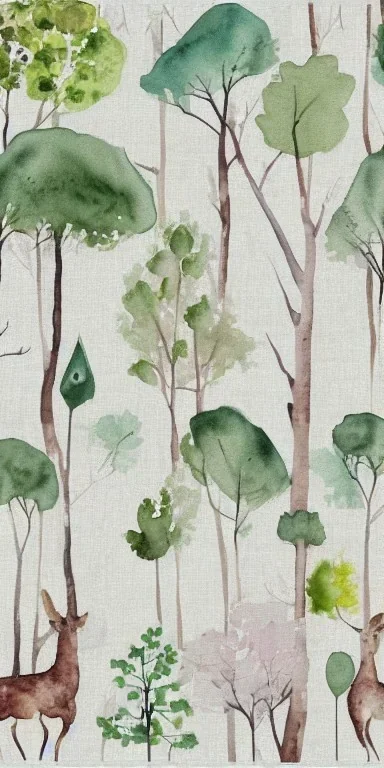 exquisite whimsical woodland watercolor, delicate, cute, adorable, linen backdrop