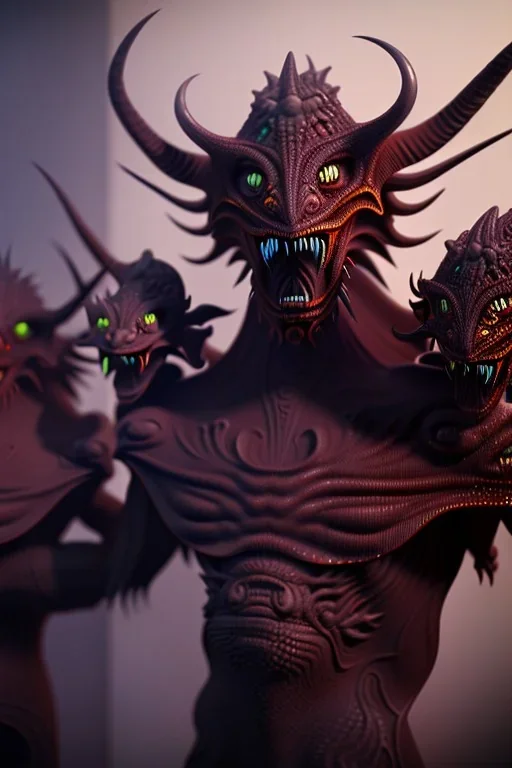 Demon aliens, 8k, finely detailed