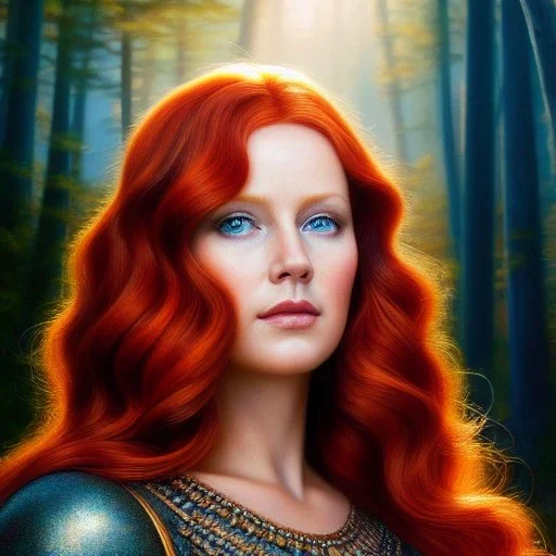 Ultra detailed fullbody Portrait in oil on canvas of beautiful Redhead Sif ,extremely detailed digital painting, extremely detailed face,crystal clear eyes, mystical colors ,perfectly centered image, perfect composition, rim light, beautiful lighting,masterpiece,8k, stunning scene, raytracing, anatomically correct, in the style of Steve Jung and robert e howard and Wizyakuza and Ohrai Noriyoshi and Simon Bisley and uncannyknack.