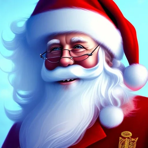 Santa Clause, portrait, detailed, 8k resolution, warm light