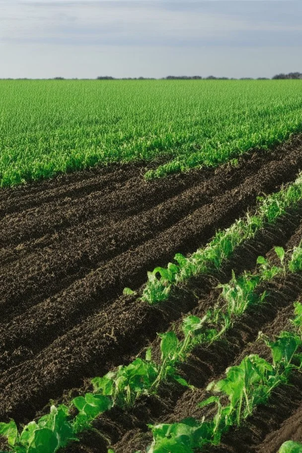 cover crops protecting the land from soil erosion