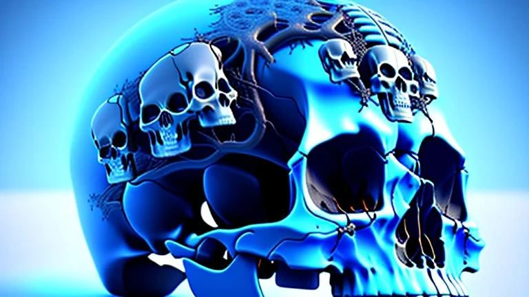 the blue print of a human android skull high detail meticulous auto cad precise hundreds 64k, dystopian, vray,