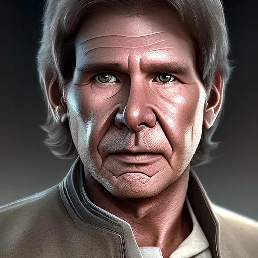 whitemarble harrison ford as han solo, beautiful, eyes, full of details, hight definition, black backround, 8k