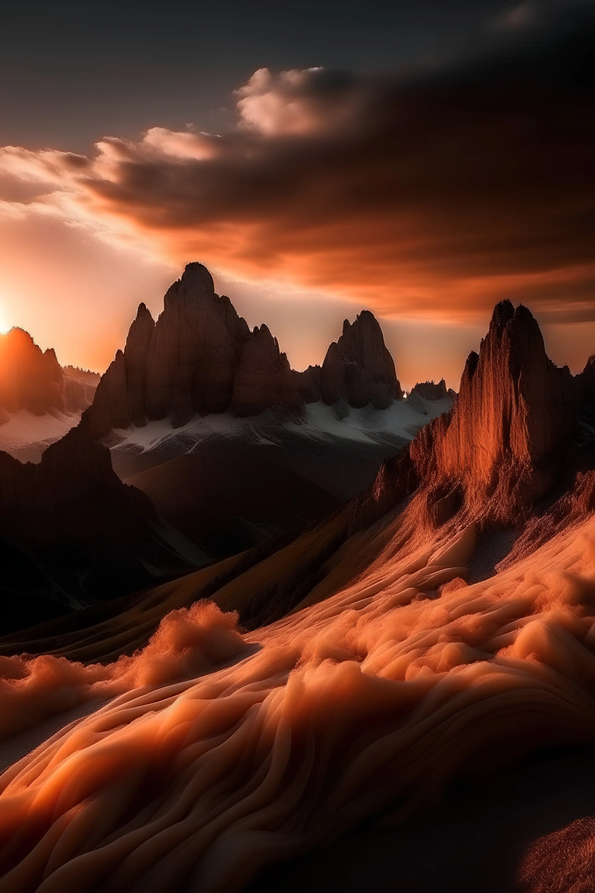 Sunset dolomites