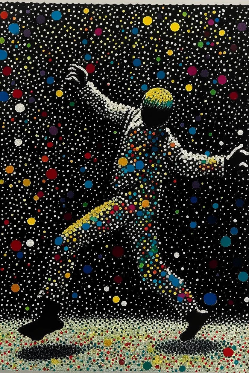 ABSTRACT DOTS DANCING STYLE OF HIROKU OGAI