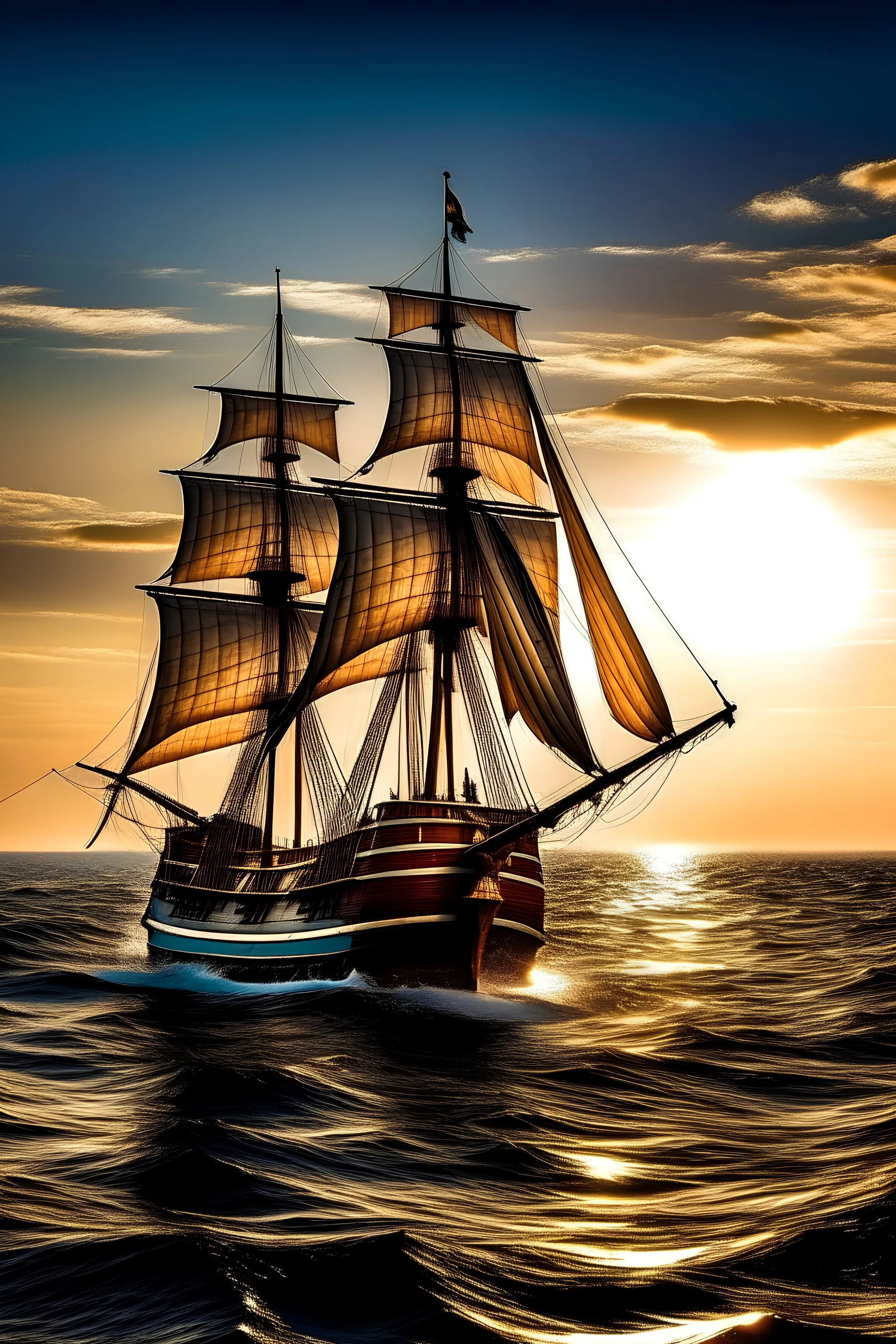 Sail Boat Sailing Away - Watercraft Sailing Ship
