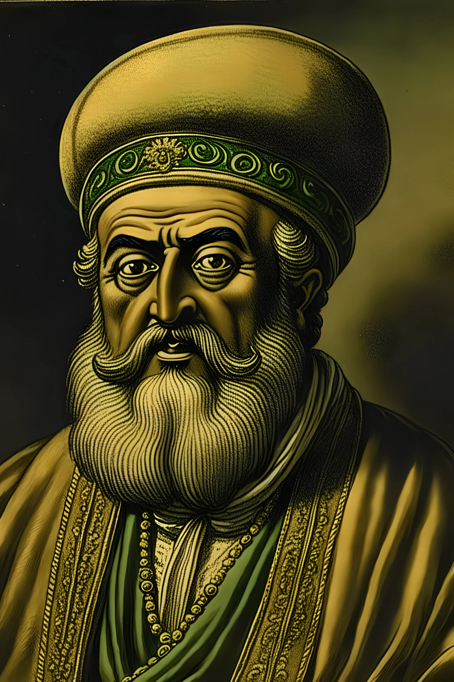 The Caliph is Harun al-Rashid.