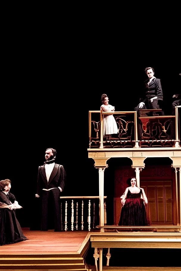 llustrate the presidential box on the balcony level, portraying Abraham Lincoln, his wife, and their guests as they enjoy the play. Highlight the vulnerability of Lincoln without proper security, setting the stage for the impending tragedy