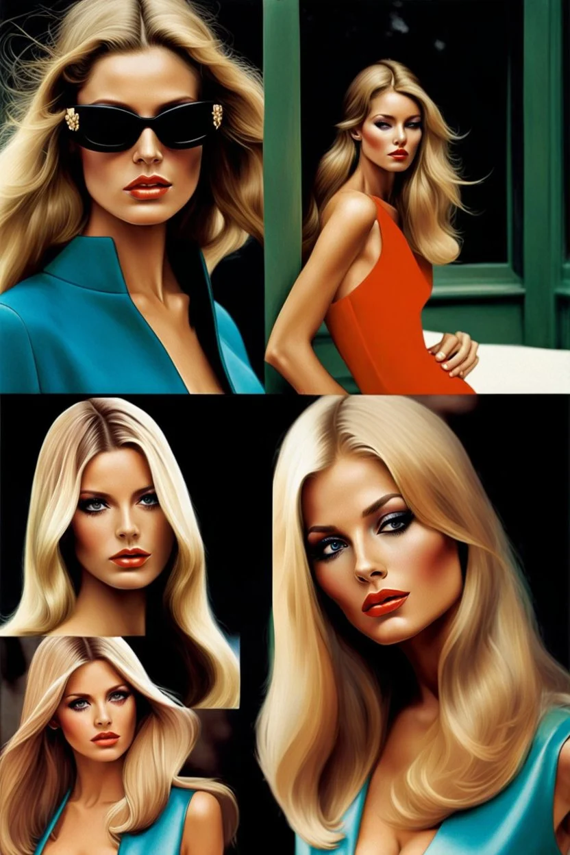 sixties fashion photography, natural young female, most beautiful female, longer light blonde hair, middle parting, beautiful like an undressed supermodel from the sixties, beautiful face, unbelievable sexy, space supermodel, helmut newton, polaroid colors, realistic, claudia schiffer, brigitte bardot, sharon tate, gigi hadid, chaterine deneuve