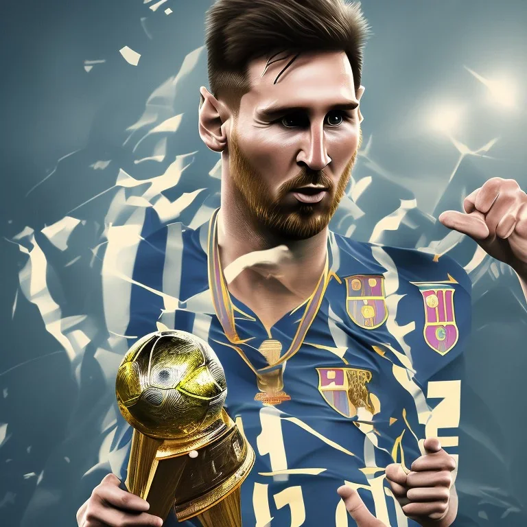 portrait lionel Messi world cup championship, 8k, realistic, highly detailed