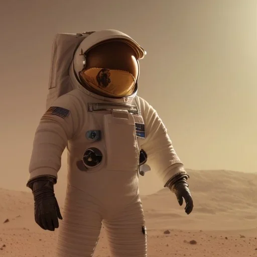 an astronaut on Mars, highly detailed, 3d render objects