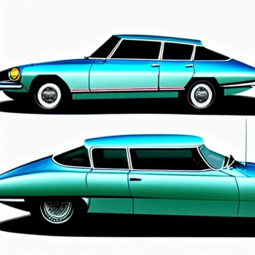 fullbody Drawing of 'sketch of 69 Citroën DS',intricate detail,andrea bonelli,Kilian Eng,Ohrai,evan lee,Aleksandr Sidelnikov,KyuYong Eom,three quarters frontal aerial view,toned colors,32k