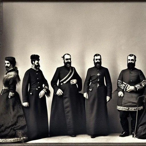 a photography of the real rulers of Spain