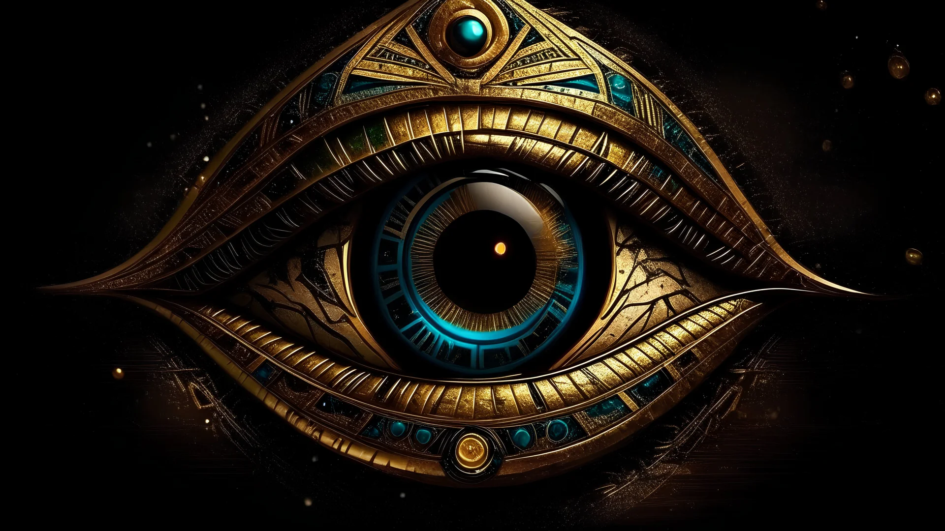 Egyptian eye of Horus abstract nft cyber realistic