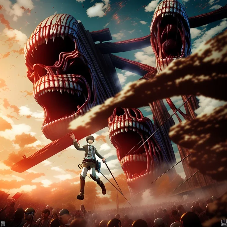 attack on titan, 3d, toys, Eren