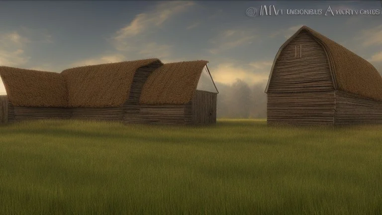 medieval hay fields and barns