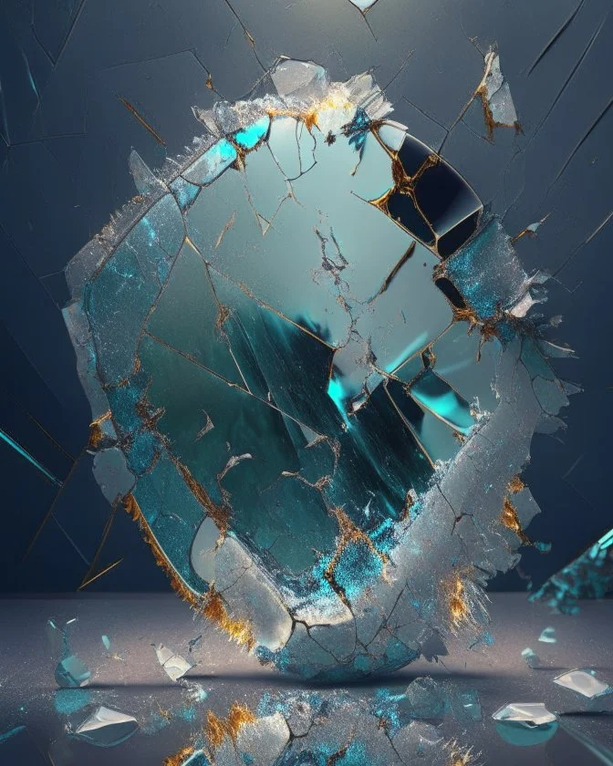AI shattered glass marble art realisticv2 surrealism 4k resolution art