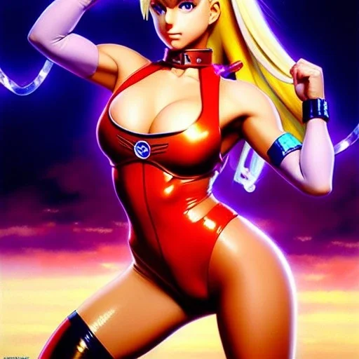 fullbody portrait 'beautiful blonde Sexy busty Cammy(street Fighter)',wearing skintight latex bikini suit,hyperrealistic skin,Hyperrealistic crystal clear eyes,painting by gaston bussiere, greg rutkowski, yoji shinkawa, yoshitaka amano, tsutomu nihei, donato giancola, tim hildebrandt, oil on canvas, cinematic composition, extreme detail,fit full head inside picture,32k