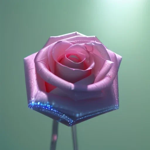 transparent multicolor crystal rose realistic,cinema lighting, unreal engine 5, cinema4d, octane render, hyperphotorealistic