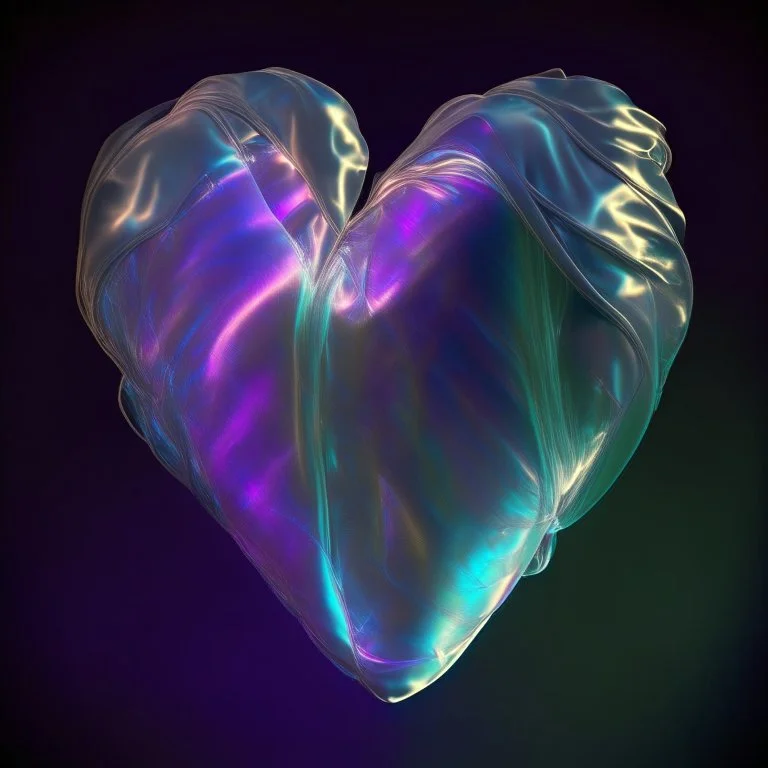 iridescent cloth electric heart