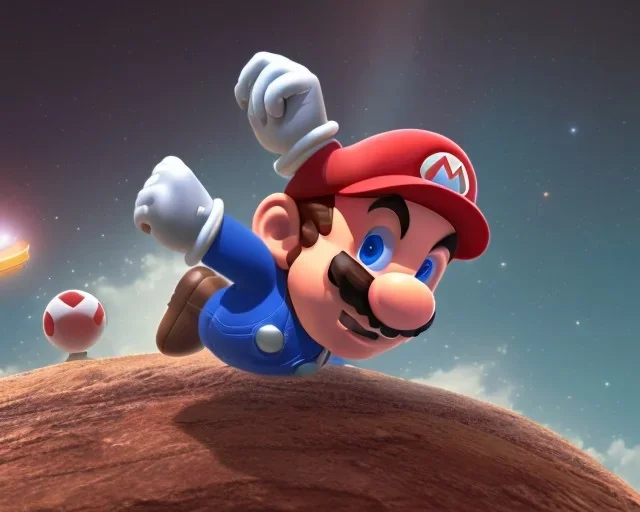 super mario in spacesuit