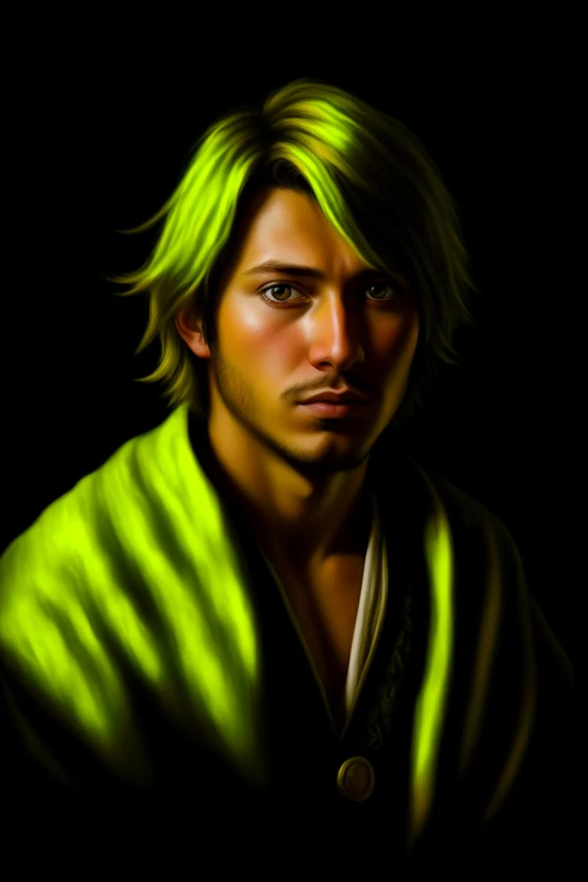 Portrait of Tidus, from Finale Fantasy X; Caravaggio style
