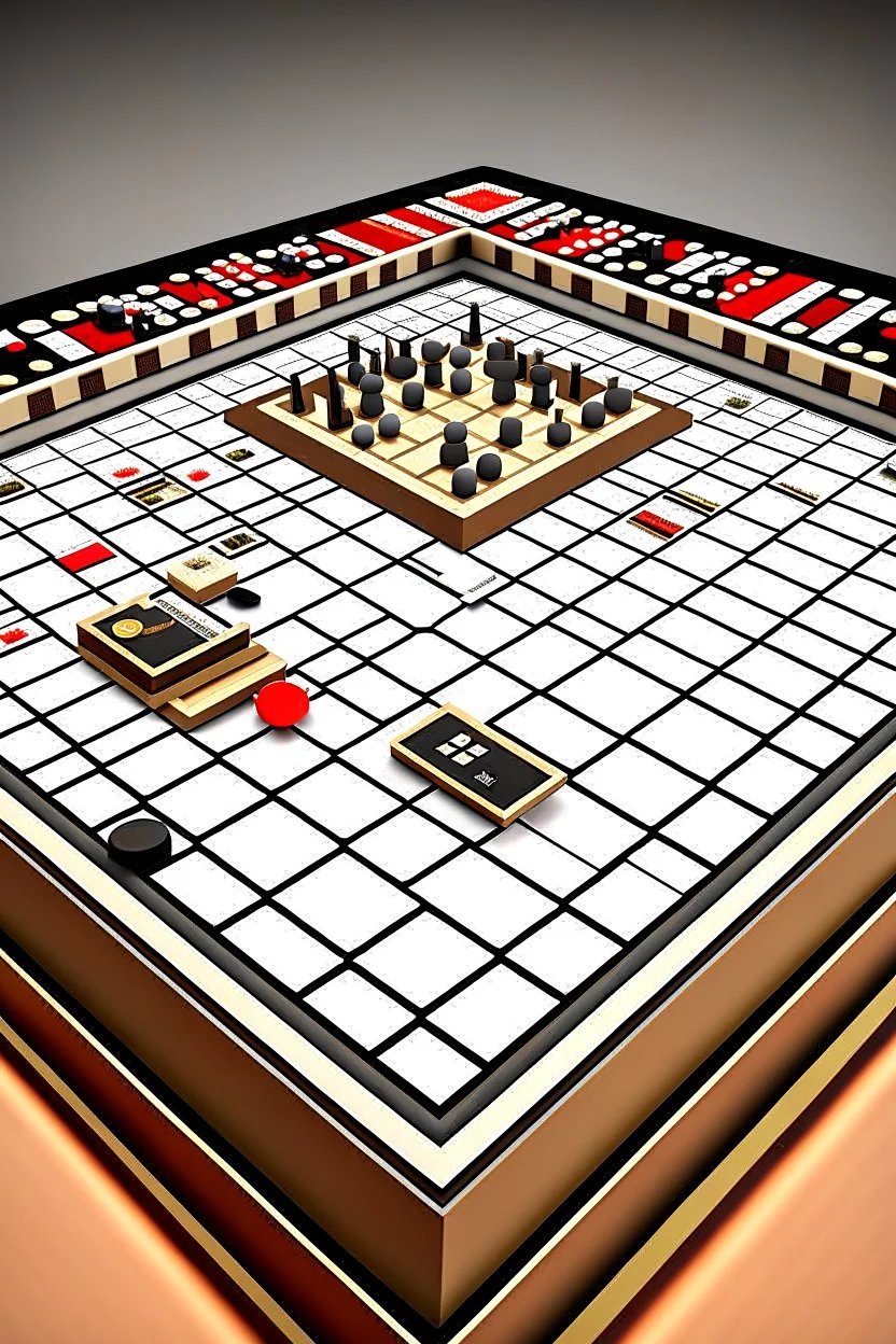 Create detailed 3D models of a board game named 'Metric',with detail of parts and assmebly