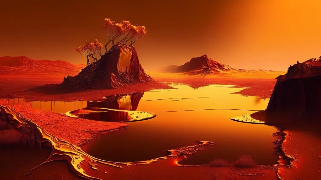 golden bloody landscape